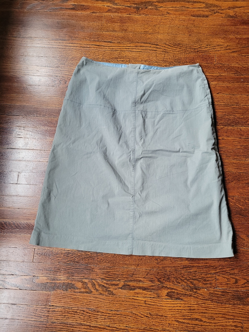 Banana Republic Women's Classic Stretch Skirt Knee-lengt Olive Cotton Blend Sz12 - Picture 10 of 14